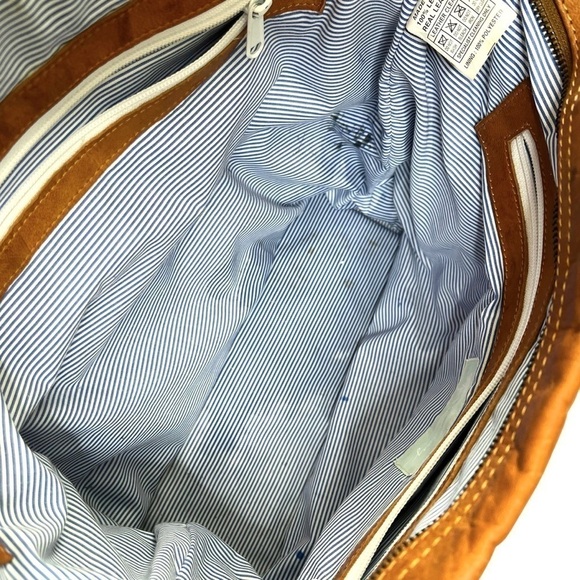 Noonday Collection Rustic Leather Artisan Bohemian Hobo Tote Purse Made In India - Picture 11 of 16